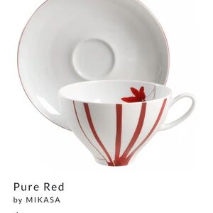 Mikasa Pure Red set of 6 cups.